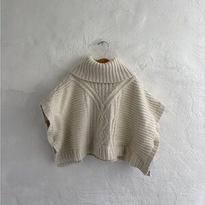 Gap Kids Cable Knit Turtleneck Poncho Sweater